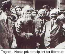 Tagore-noble prize recipient